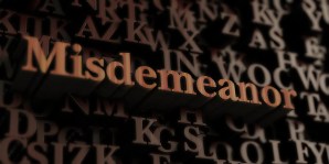 Misdemeanor - Wooden 3d rendered letters/message